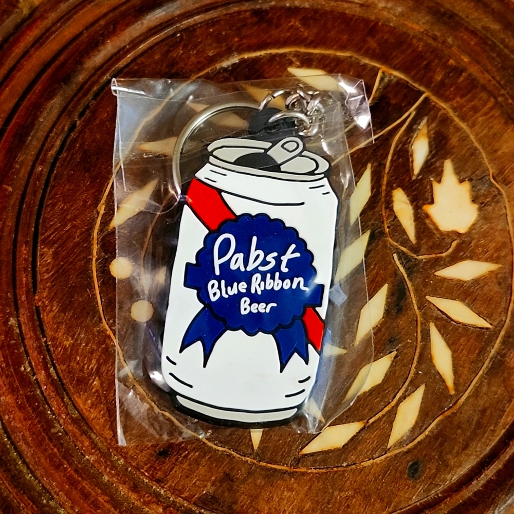 Pabst Blue ribbon Keychain NEW